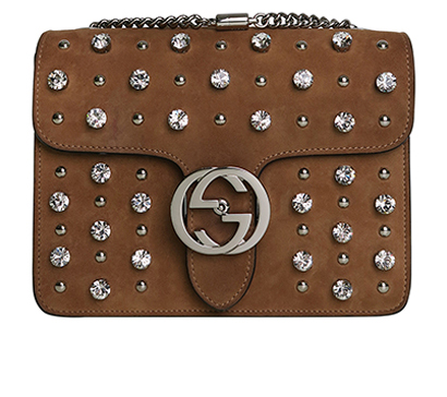 Gucci Interlocking GG Crystal Bag, front view